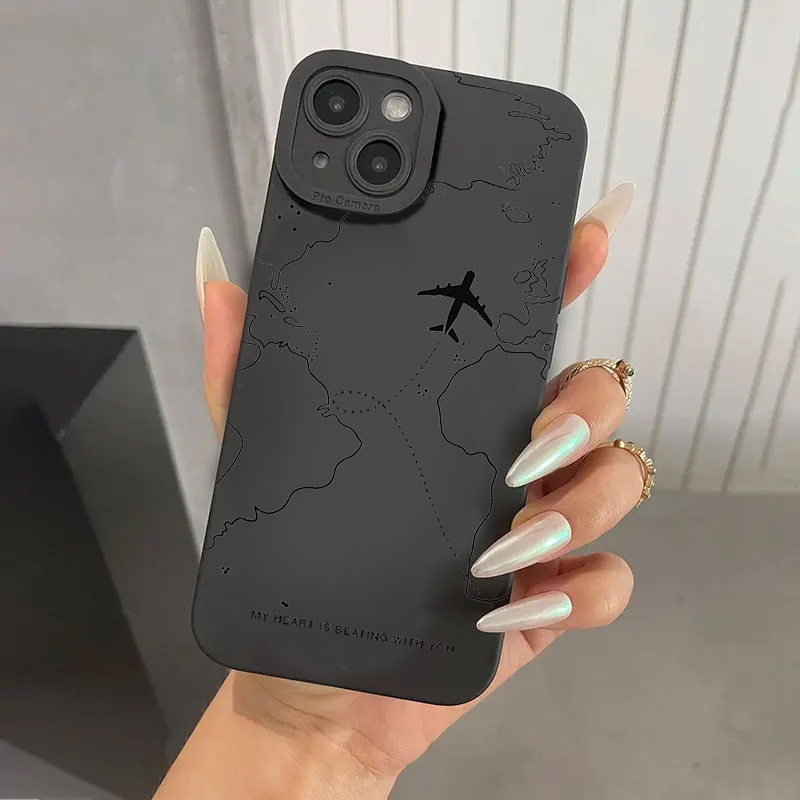 Samsung Accessories Phone - Travel-nspired Airplane Route Design Phone Cases