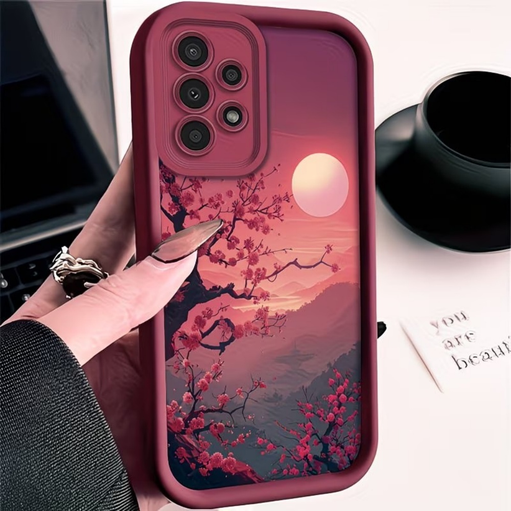 Samsung Accessories Phone - Sunset Mountain Peak Anti-Fall Red Phone