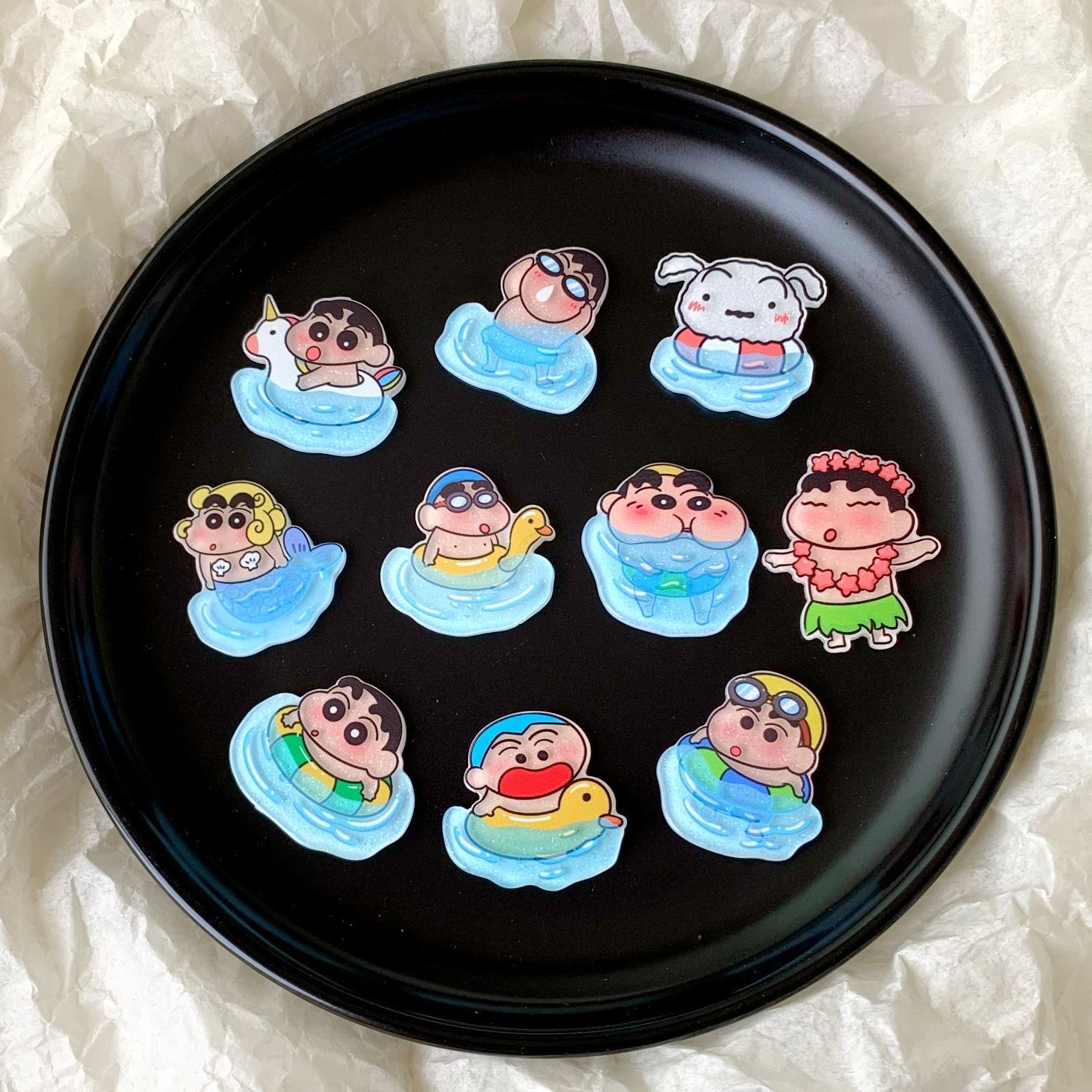 Phone Accessories Pouch - Crayon Shin-chan resin accessory fan water