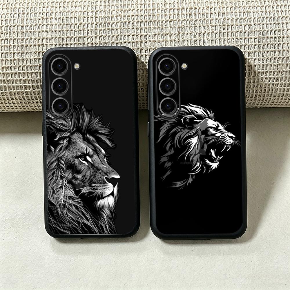 Samsung Accessories Phone - Cool king lion fashion ins design