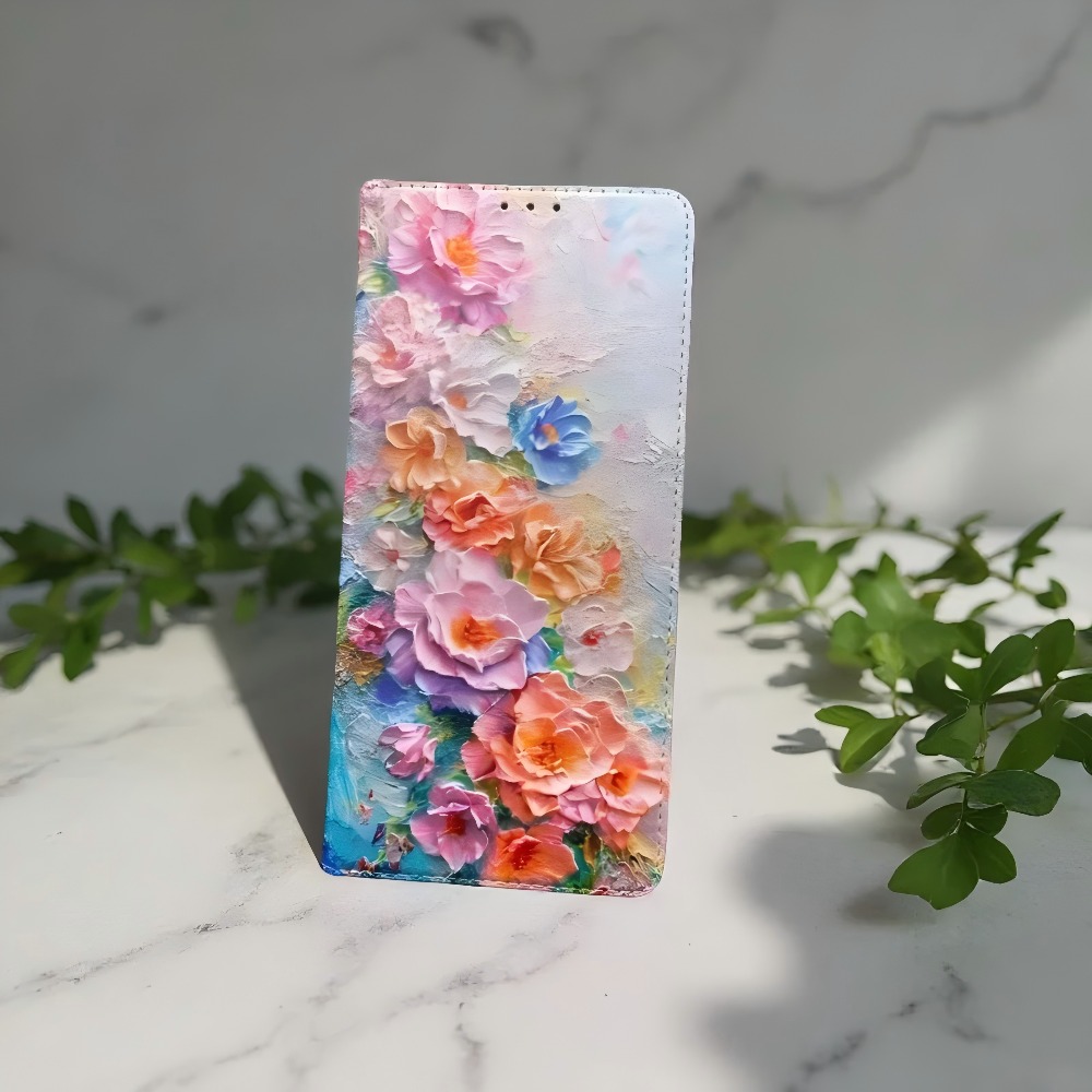 Samsung Accessories Phone - Painted Magnetic Flip Leather Wallet Case
