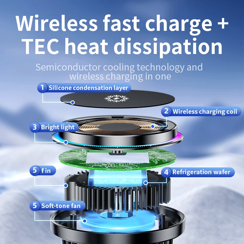 Ice Cooling Magnetic Wireless  - Phone Cooling Fan 评论和价格