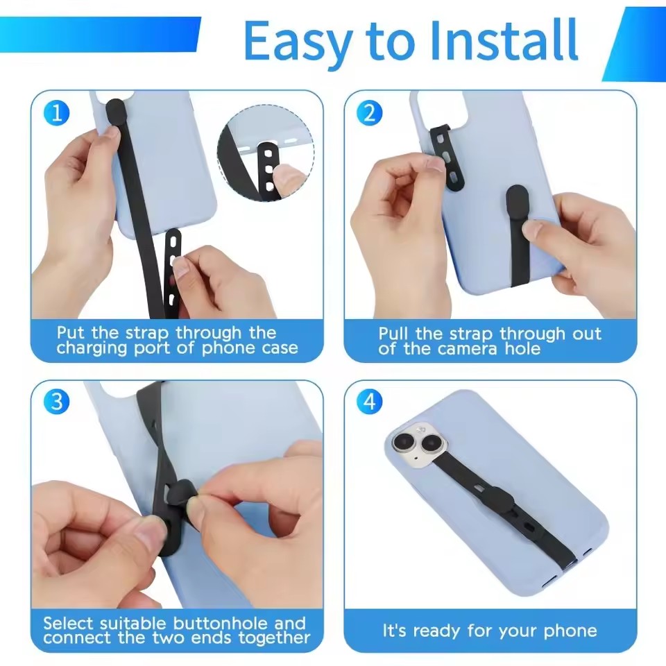 Portable Silicone Phone Strap  - Phone Accessories Pouch 评论和价格