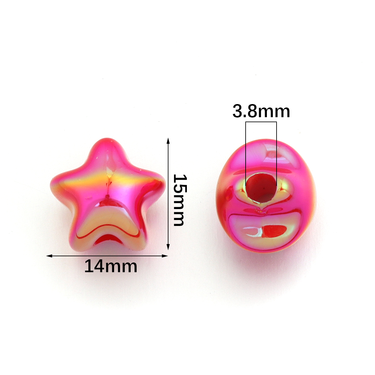 10pcs 14x15mm Acrylic Colorful - Phone Accessories Beads 评论和价格