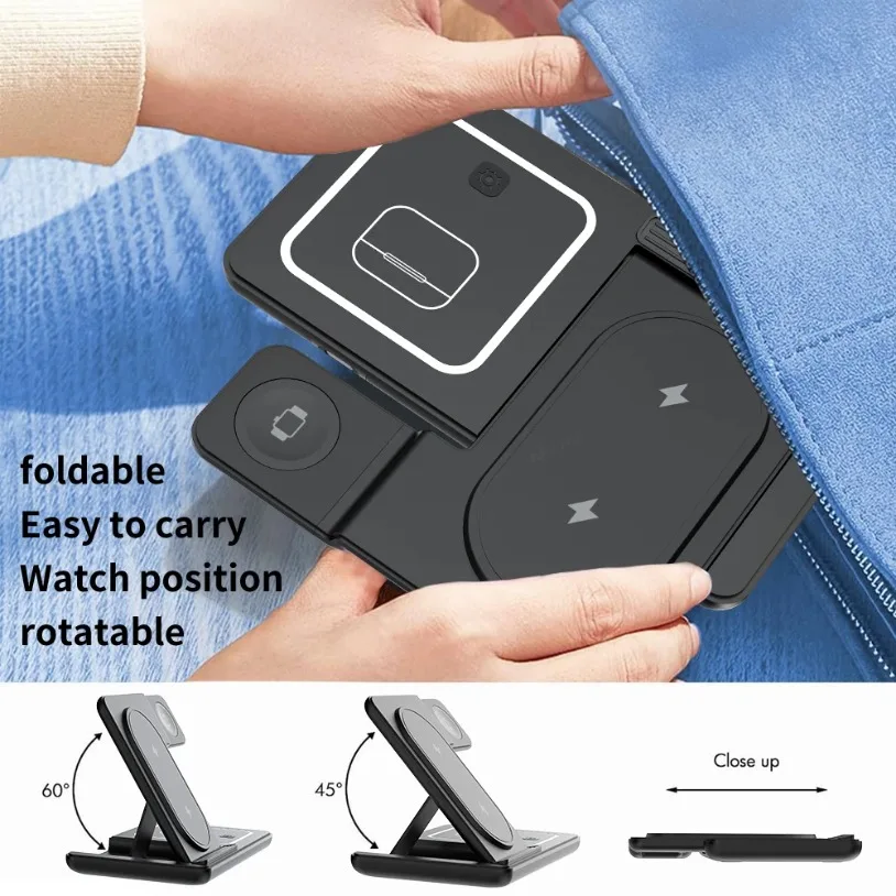 3 in 1 Foldable Wireless Charg - Phone Cooling Fan 评论和价格